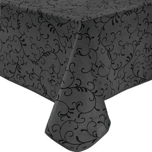 Erwin Müller Tischdecke Essen abwaschbar Graphit Größe 130x250 cm