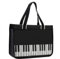 Musik Umhängetasche,Musik Tote Handtasche,Hochwertige Nylon Stoff Wasserdicht Damen Einkaufstasche,Reisetasche mit hohen Note Reißverschluss,Musik Programm Tote Bag (Schwarz+weiße Klaviertasten)