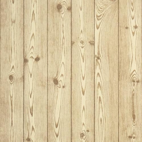 vidaXL Tapete 3D, Vliestapete mit Holz-Optik, Verschleißfest Wandverkleidung Wandpaneel für Wohnzimmer Schlafzimmer, Wanddeko Steintapete, Braun