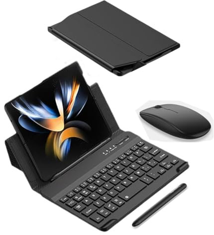 Galaxy Z Fold 5 Wireless Keyboard Mice Set with S Pen for Samsung Galaxy Z Fold 5 / Fold 4 Bluetooth Keyboard + Mouse + Pen