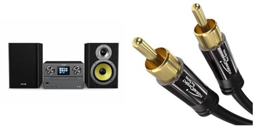 Philips Mini Stereoanlage mit Bluetooth/Spotify Connect & KabelDirekt – 2 m – Cinch-Subwoofer-Kabel, 1 Cinch auf 1 Cinch, Audio/Digital/Video