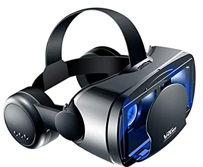 Virtual Reality Headset with Controller Adjustable 3D VR Glasses Virtual Reality Headset HD Blu-ray Eye Protected Support 5~7 Inch for Phone/Android /379 (Color : Standard)