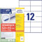 AVERY Zweckform 6175-65 Adressaufkleber (600 plus 180 Klebeetiketten extra, 105x48mm auf A4, Papier matt, bedruckbare Absenderetiketten, selbstklebende Adressetiketten mit ultragrip) 65 Blatt, weiß