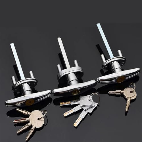 Garage Door Lock T-Type Garage Lock Cylinder Sheep Horn Cross with Keys for Caravans Trailers 1Pcs(Type-B)