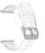 Correa de silicona de liberación rápida de moda Correa de resina transparente Interfaz plana suave Correa unisex 20 mm 22 mm Adecuada for reloj inteligente o reloj tradicional(Transparent-Silver Buckl