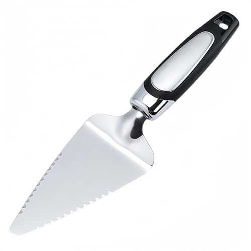 Pie Server Spatula,Stainless Steel Cake Cutter Slicer,Pizza Tart Dessert Cutter,Black