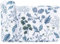 LifeTree Baby Swaddling Cloth Muslin Cloth 120 x 120 cm Muslin Swaddle Blanket Baby Bamboo Cotton Swaddle Wrap for Boys and Girls, Blue and White Porcelain