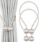 2 Pcs Clip Magnético para Cortinas, Abrazaderas Cortinas, Sujeta Cortinas, Correas De Imán para Cortina, Clip De Cortina Magnético para La Decoración De Salas De Estar, Oficinas Y Dormitorios, Beige