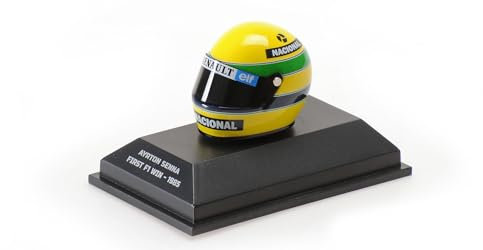 Minichamps 540308512 - Casco Ayrton Senna First F1 Win 1985 - Scala 1/8 - Modello in Miniatura da Collezione