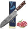 Cuchillo Japones Nakiri Cuchillos Cocina: 17.6cm Profesional Cuchillo Cebollero Acero Inoxidable Cuchillo Chef, Regalos para Mamá y Papá