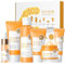 Vitamin C Gesichtspflege Set 6 Stück, Vitamin C Hautpflegeset mit Hyaluronsäure& Niacinamide, Euchtigkeit, Anti Aging, Vitamin C Skin Care Set für Teenager-Mädchen und Frauen
