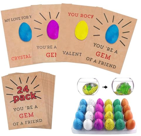 Genérico Egg-24-Pack Slip, Dinosaur Toys | Zerbrechen Sie das dynamische Ei, wächst im Wasser, Spielzeuggeschenke