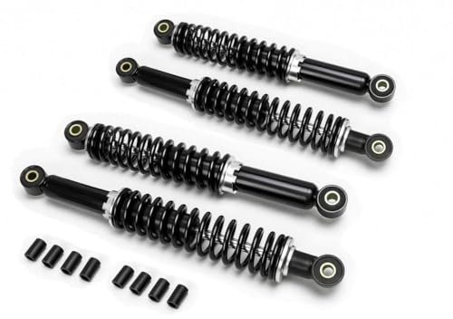 Stoßdämpfer Set schwarz 310mm + 340mm passend für Simson Schwalbe KR51, Star, Habicht, Sperber – 5-fach verstellbar, hydraulisch gedämpft