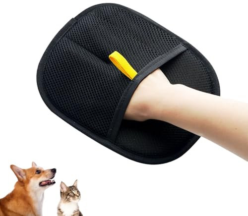 Seymal Fell Magnet, Katzen Handschuhe Fellpflege, Doppelseitige Tierpflegehandschuhe, Tierhaarentfernungshandschuhe for Hunde Und Katzen, for Waschen Und Enthaaren, Glattes Und Gesundes Fell(1pc)