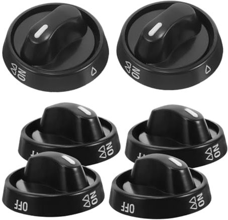 Homoyoyo 6pcs Gas Stove Knobs Replacements Stove Control Knobs Gas Range Indoor Use