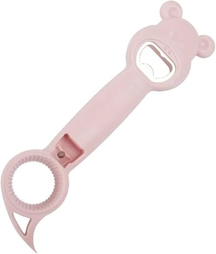 Bierflaschenöffner, multifunktionaler Korkenzieher, Dosenöffner, Gläser, Küchenzubehör, Bar, 1 Stück(Pink)