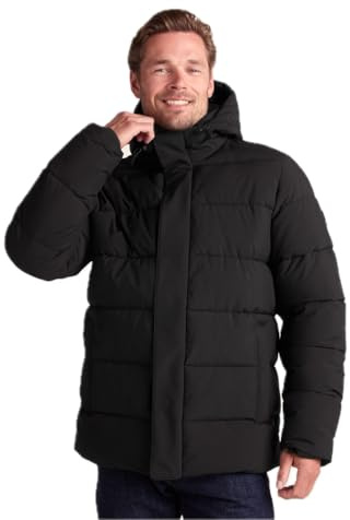 TOG24 Tunnard Mens Windproof Insulated Coat, Quilted Padded Hooded Thermal | Jacket, Waterproof, Adjustable hood, Zip pockets, Adjustable drawcord, Toggle adjusters, Hiking, Everyday wear, Winter