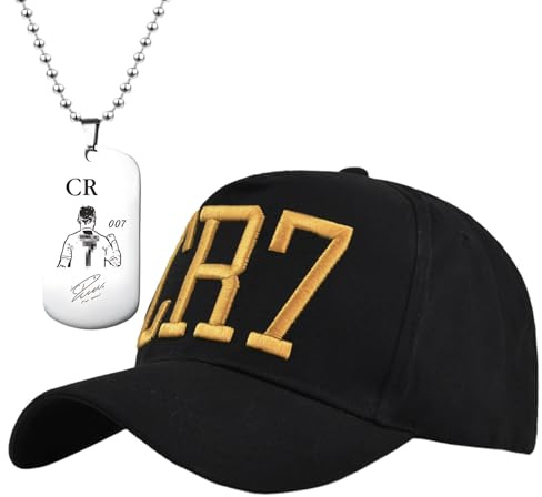 ZVBRSKM Baseballcap,Fußball Kits, Cap und Halskette Set,Kids Baseball Hat Jungen Verstellbare Cap,Baseballcap für Kinder und Erwachsene,Geschenk für Fuß