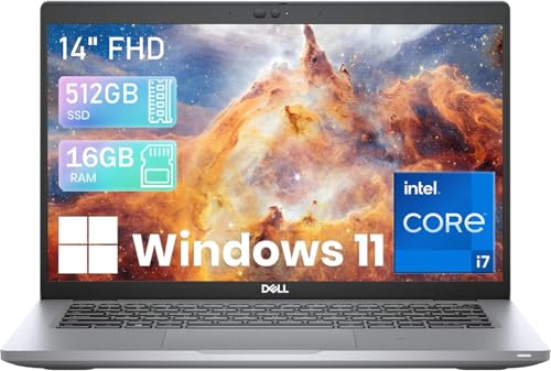 Dell Latitude 5420 Business Laptop, 14 Zoll FHD(1920X1080), Intel Core i7-1185G7, 16GB DDR4 RAM, 512GB SSD, US QWERTY Tastatur, Windows11 Pro (Renewed)