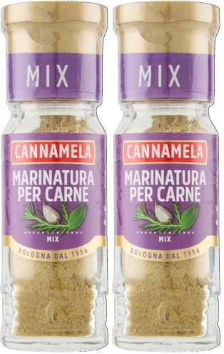 Cannamela - Linea Oro Mix, Miscela per Marinatura, Confezione da 30g. Mix di spezie con Rosmarino, Salvia, Aglio, Maggiorana, Pepe nero, Paprika, Menta, Alloro