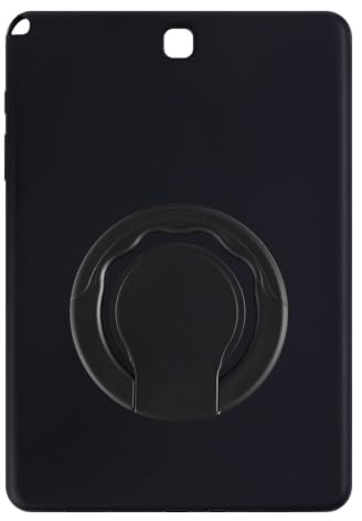 Coque et Support Anneau pour Galaxy Tab A SM-T550 SM-T550N - Noir | 9.7 2015 Coque antichoc avec support anneau et poignée rotative