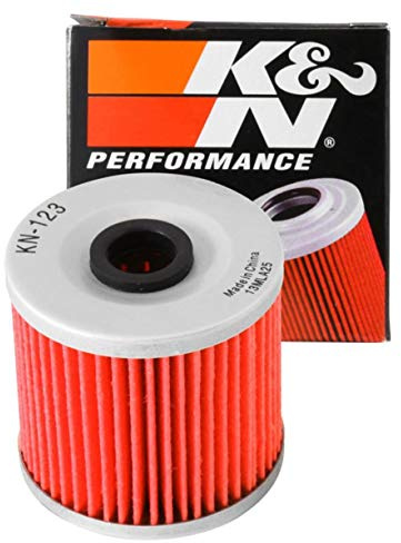 K&N Motorcycle Oil Filter: High Performance, Premium, Designed to be used with Synthetic or Conventional Oils: Fits Select Kawasaki Vehicles, KN-123