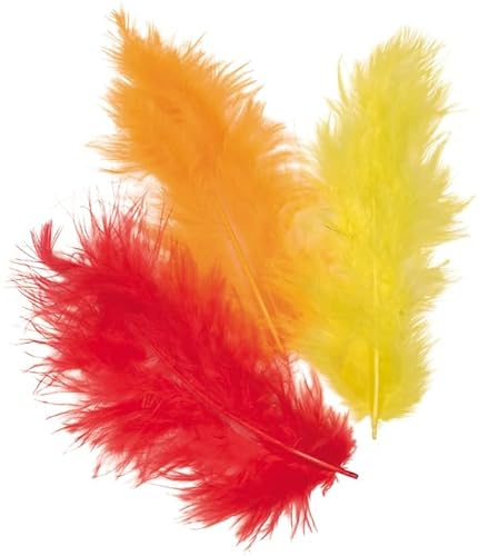 Gütermann / KnorrPrandell 6619910 - Marabufedern-Mix 9cm orange, 15 Stück/Beutel