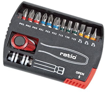 Ratio 6854H14 - Kit de puntas para atornillar 14x1 Multibit Ratio