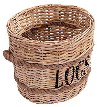 Vintage Line Korb Rope oval ca. 47 x 42 cm Rattankorb Naturrattan Tragekorb Truhe Wäschekorb Vorratskorb