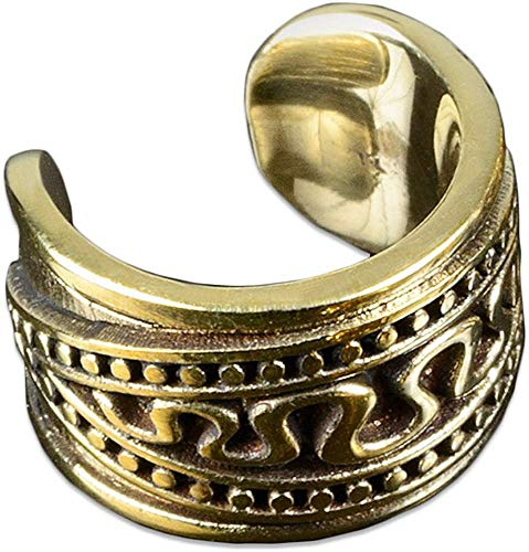 viva-adorno 1 Stück Ear Cuff Ohrklemme Ohr Clip Messing Vintage Antik verschiedene Designs wählbar Z494
