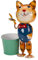 Pair Of Novelty Cat & Dog Animal Garden Metal Plant Pot (Plant Pot Pets)
