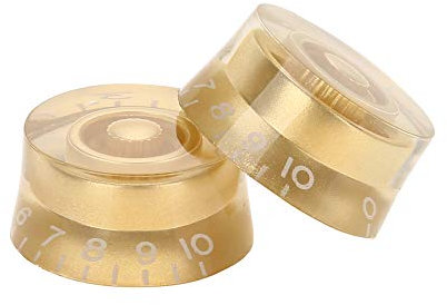 Elektrische Gitarrenknöpfe, 4stk. Ton, Lautstärke und Geschwindigkeit Regler Ersatzteile für Elektrische Gitarren, Guitaristen, Studio-Audio und Live-Konzerte (Gold)
