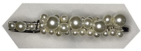 Attache Remonte Traine Broche bijou Original Ivoire Crème Ecru Blanc cassé Beige clair Perles verre style culture p robe Mariée Mariage Soirée Cérémonie (petit prix, pas cher)