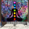 Yoga Mandala Wandteppich, Bunter Sieben Chakra Wandteppich Mit Installationskit, Für Schlafzimmer Wohnzimmer Wohnheim, Studio Zimmer Dekor