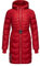 Navahoo Damen Wintermantel Steppmantel Jacke mit Taillengürtel Alpenveilchen Red Gr. XL