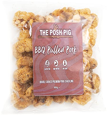 100g Premium Pork Crackling, BBQ Pulled Pork | Gluten Free, Allergen Free, High Protein, Low Carb