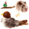 PETGEEK GiGwi Chirping Bird Cat Toys 2 Pcs - Melody Chaser Realistic Bird & Mouse Plush Toy - Hangable Design Best Gift For Birthday, Thanksgiving, Christmas, New Year