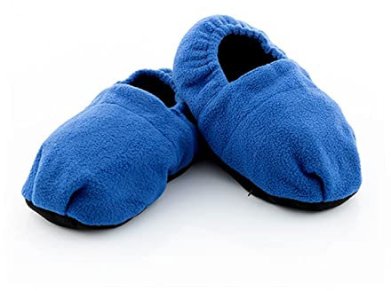 SHOP-STORY - HOT SOCKS BLUE : Chaussons Chauffants Hiver Micro-Ondes Bleu