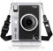 Rieibi Kameratasche für instax Mini EVO – Crystal PVC Schutzhülle für instax Mini EVO Kameratasche – Hartschalenkoffer mit abnehmbarem Schultergurt – Transparent