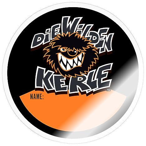 Spreadshirt Die Wilden Kerle Namenssticker Logo Schwarz Sticker Aufkleber, 10 x 10 cm, Transparent glänzend