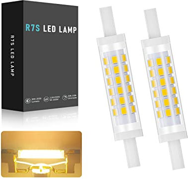 BVCL 5W R7s led 78mm dimmbar Lampen,IC konstante Strom Glühbirne Kein Strobe,Warmweiß 3000K,AC100-230V 500lm, Äquivalente R7s 78 mm 45W Halogenlampen (2er Pack) (Color : 78mm)
