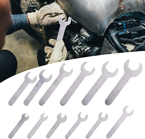 Biqing 12-teiliges Schraubenschlüssel-Set, 2 mm superdünner offener Schraubenschlüssel-Set, flacher Schraubenschlüssel, metrisch, 4–23 mm Mini-Schraubenschlüssel-Set für schwer erreichbare Stellen