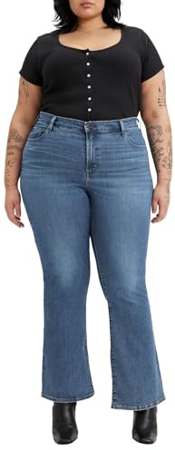 Levi's Women's Plus Size 726 High Rise Flare Jeans, Blue Wave Mid Plus, 18 M