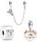 Doyafer Mäuse Bead Charm 925 Sterling Silber Clip Perlen Charms Und Sicherheitskette Fit Frauen Halskette Armband 3-Stück/Paket
