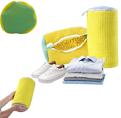 Bolsa para lavar zapatos, multiprotección, bolsa para lavar zapatos en lavadora con cremallera, limpieza eficiente, reutilizable y resistente, bolsa para la colada para zapatos de malla (2 unidades)