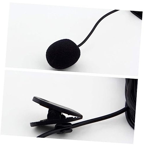 Warmhm Tie Lapel Recording Mic for Camera Mini Lavalier Clip Microphone Cable for Teaching Meeting Conference Laptop