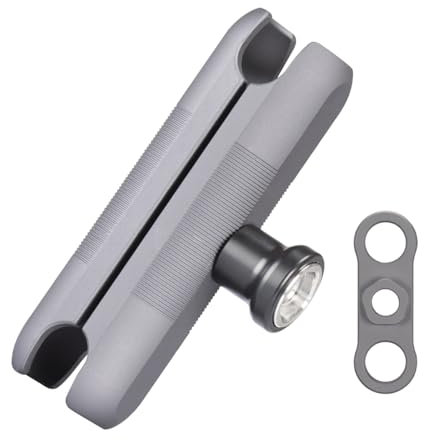 FANAUE Anti-Theft Double Socket Arm 25mm Compatible with RAM Mounts B Size Ball Head and Bike Motorcycle Phone Holder, Fits Industry All Standard 1 Ball Adapters, Made of Aluminum Alloy Length 3.7
