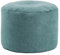 mokebo® Pouf, Hocker o. Bodenkissen 50x30cm 'Der Ruhestifter' Sitzhocker rund & Fußhocker fürs Wohnzimmer, Sitzpouf aus Stoff in Petrol, Beistelltisch, Pouf, Puff für drinnen mit EPS-Perlen Füllung