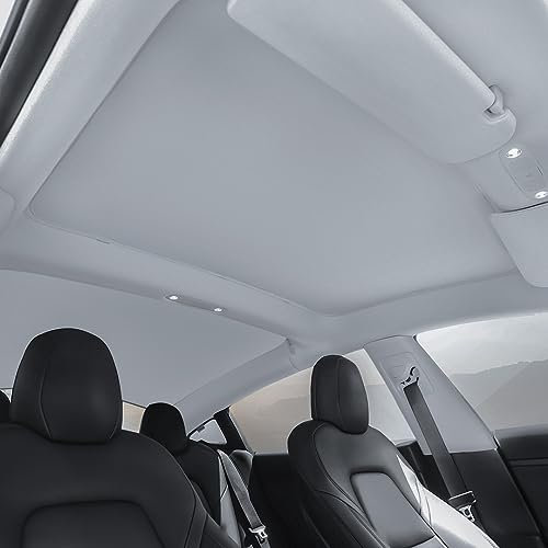 VION Tesla 2023-2021 Model 3 Roof Sunshades - Precision Fit, Full Blackout (Only Compatible with The 2023-2021 Model 3 Made in the China Factory Version)