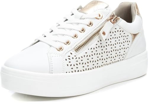 XTI - Zapatilla Mujer Blanco - Calzado Cómodo y Versátil - Moda Casual - Modelo 14222901 (Talla 39)